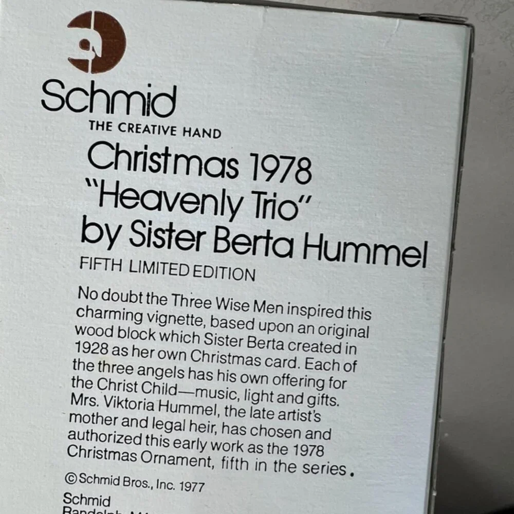 Heavenly‎ Trio 1978 Christmas Ornament